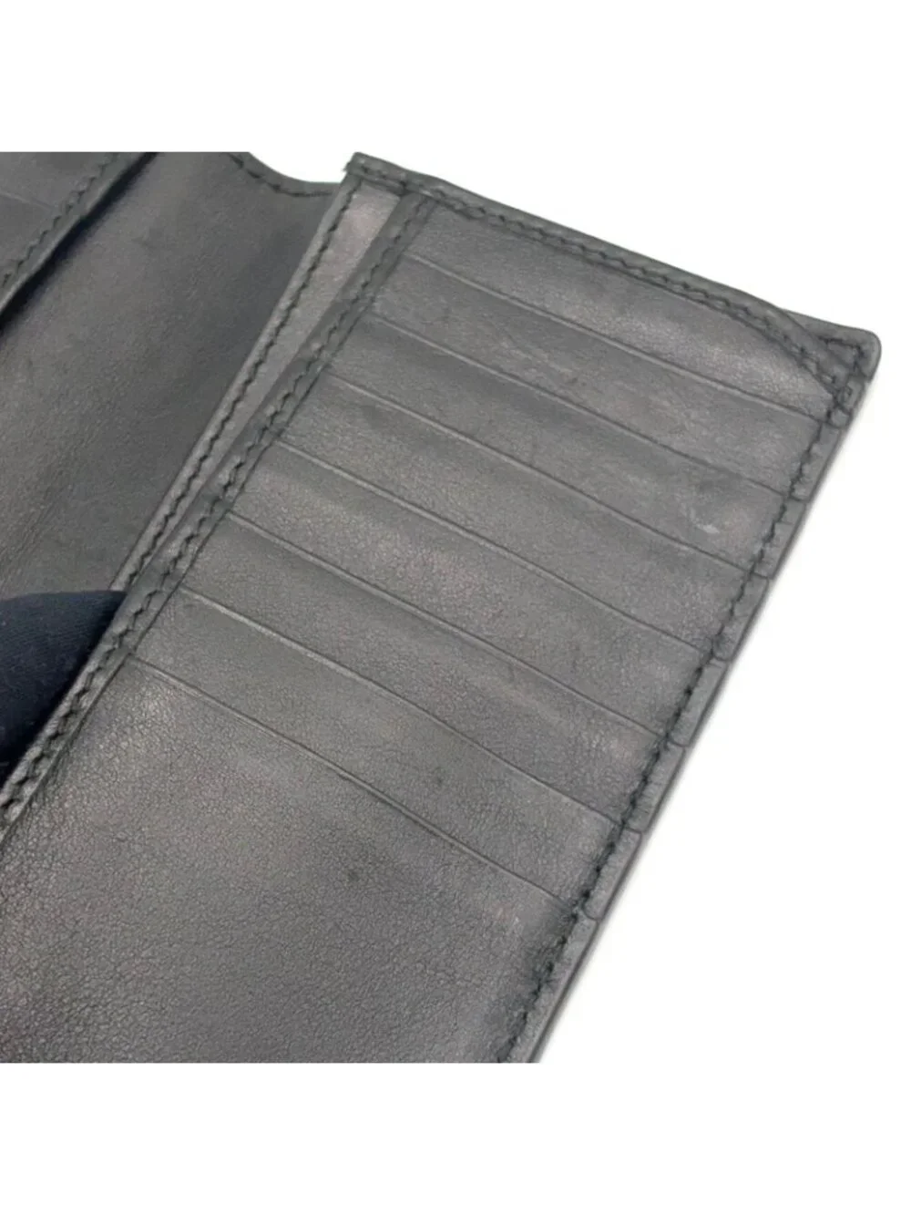 Gucci Micro Guccissima Leather Black Bifold Wallet